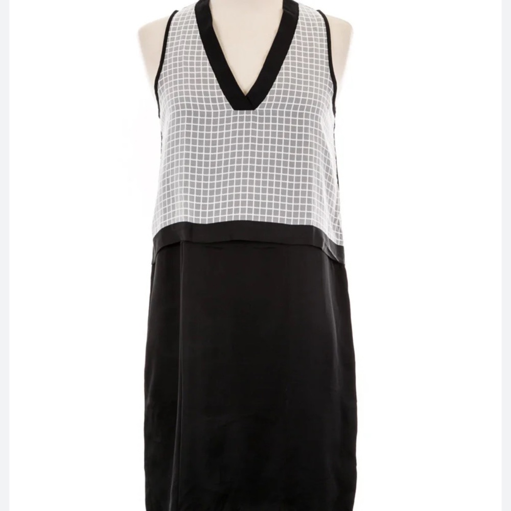 Cop.Copine Irma Black and White High Low Dress sz 42 us 10 - Picture 8 of 9